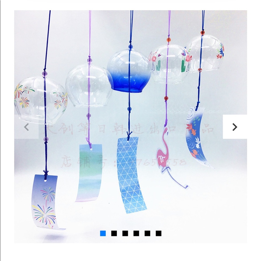 Glass wind chime new in box